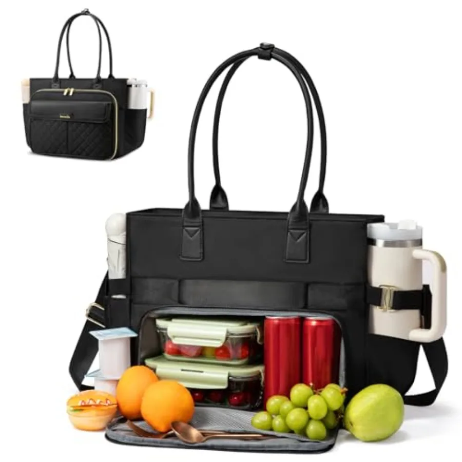 

LOVEVOOK Teacher Tote Bag for Women Laptop Bag Briefcase with Accordion File Pocket Nurse Handbag for Work Travel College 40oz