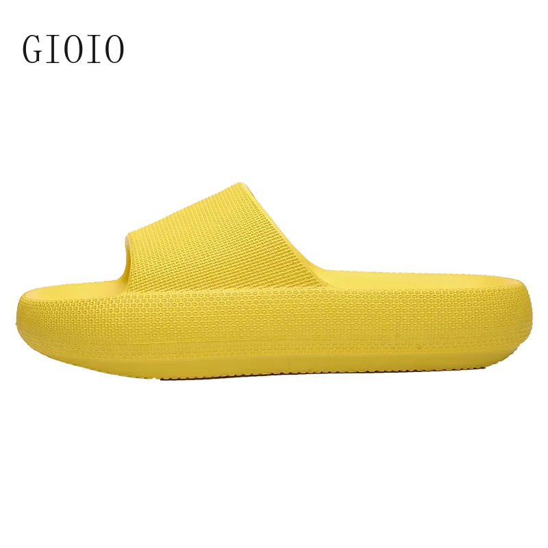 GIOIO EVAThick Sole 4cm Bathroom Slippers Cloud-Like Comfort Home Use Couple Height Increasing Indoor Solid Color Summer Sandals