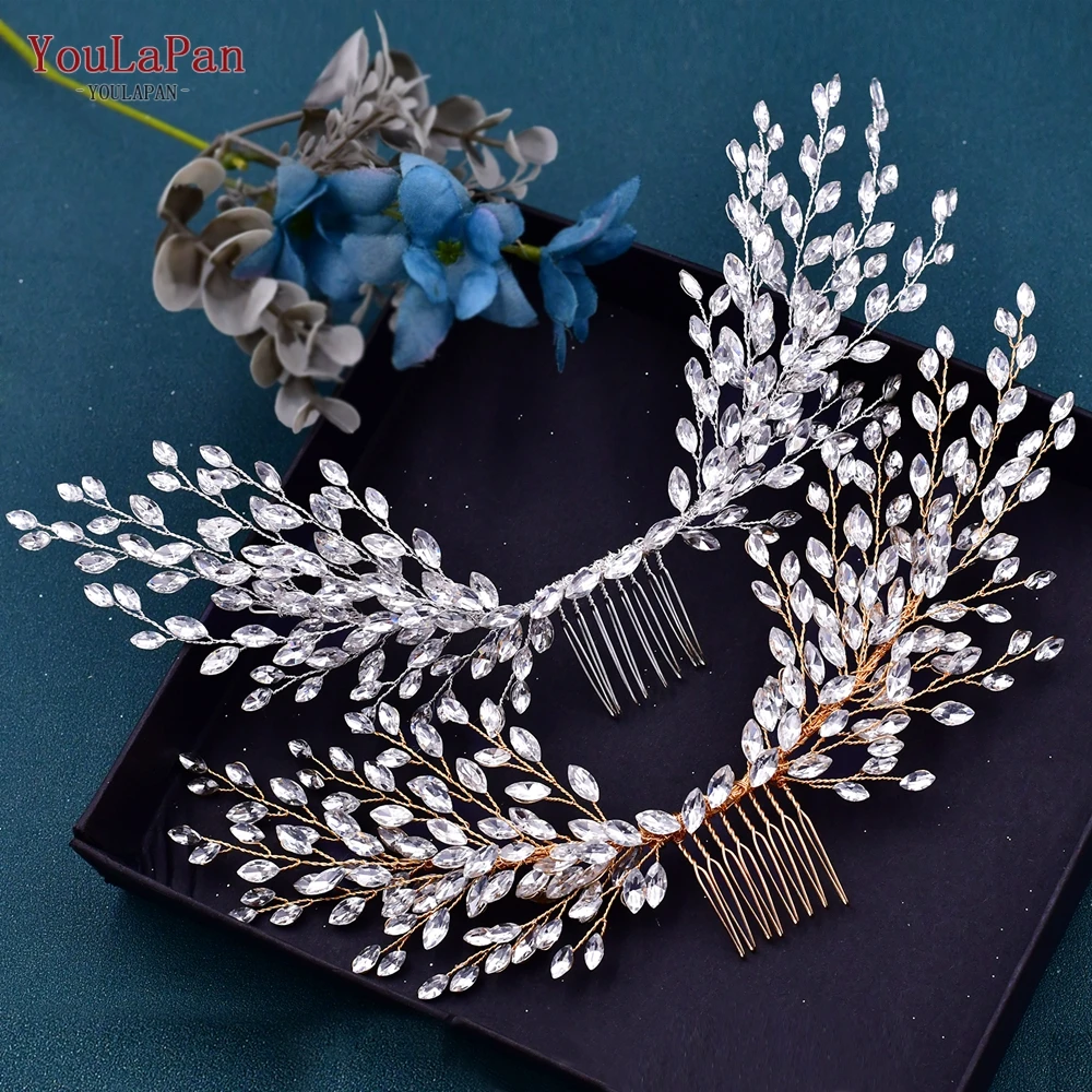 YouLaPan Wedding Comb Rhinestone Bridal Hair Accessories Bride Headpieces with Comb Women Hair Pins Party Hair Jewelry HP276