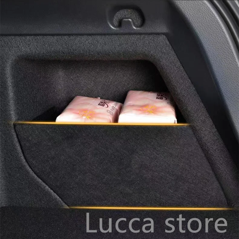 For Mercedes-Benz CLA 2015-22 C117 C118 Flannel Auto Trunk Side Storage Organizer Board Partitions Plate Shield car accessories