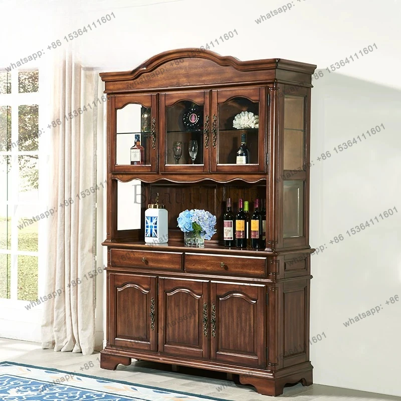 Simple and beautiful side cabinet, simple American solid wood modern light luxury storage cupboard