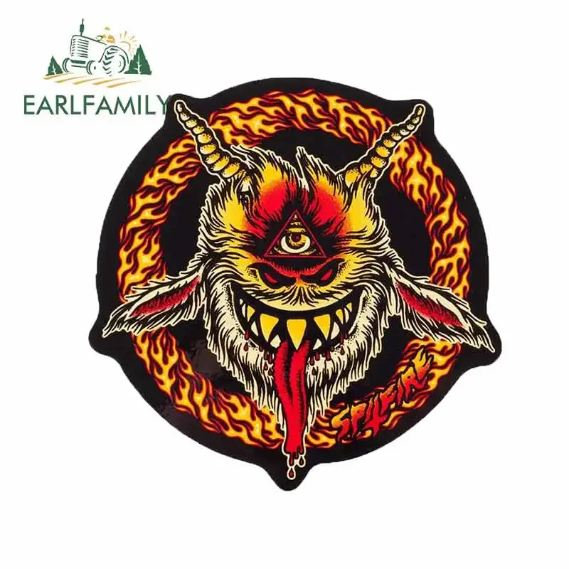 EARLFAMILY 13cm X 13cm for Spitfire Touch of Satan Sticker Car Stickers and Decals Vinyl Car Wrap Fashion Anime DIY Decoration