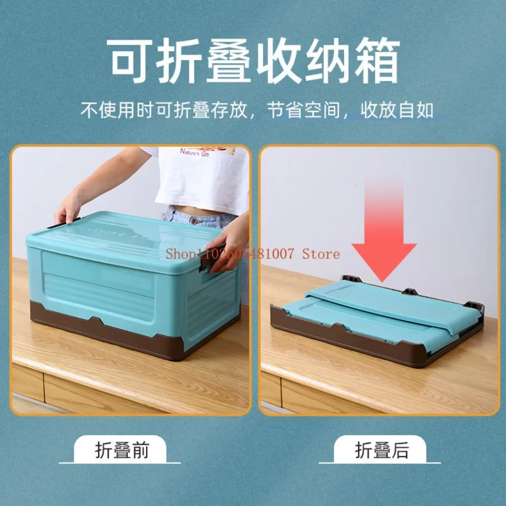 Foldable Storage Box for Storing Books, Clothes, and Organizing Plastic Household Storage Boxes