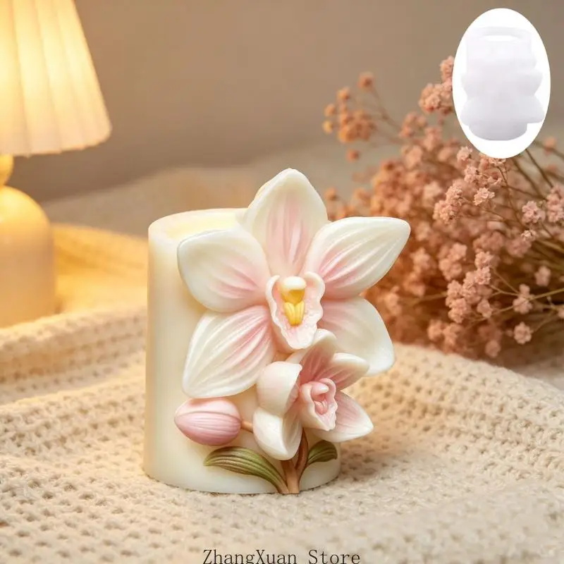 Oben offene Gießform für Seifenprojekte mit Blumenmuster. Verwenden Sie 3XUF – Detail 3