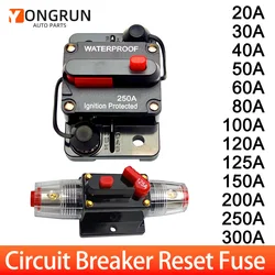 YONGRUN 1PC Circuit Breaker 20A to 300A Car Audio System Manual Reset Circuit Breaker Circuit Protector Electrical Maintenance