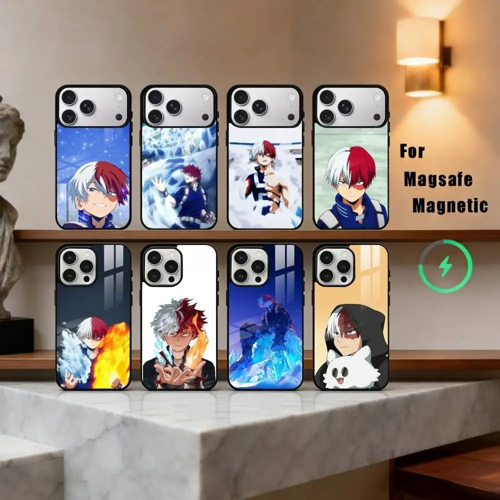 

S-Shoto-O T-Todoroki M-MHA-A Phone Case For iPhone17,16,15,14,13,12,11 Plus,For Magnetic Wireless Charge Cover