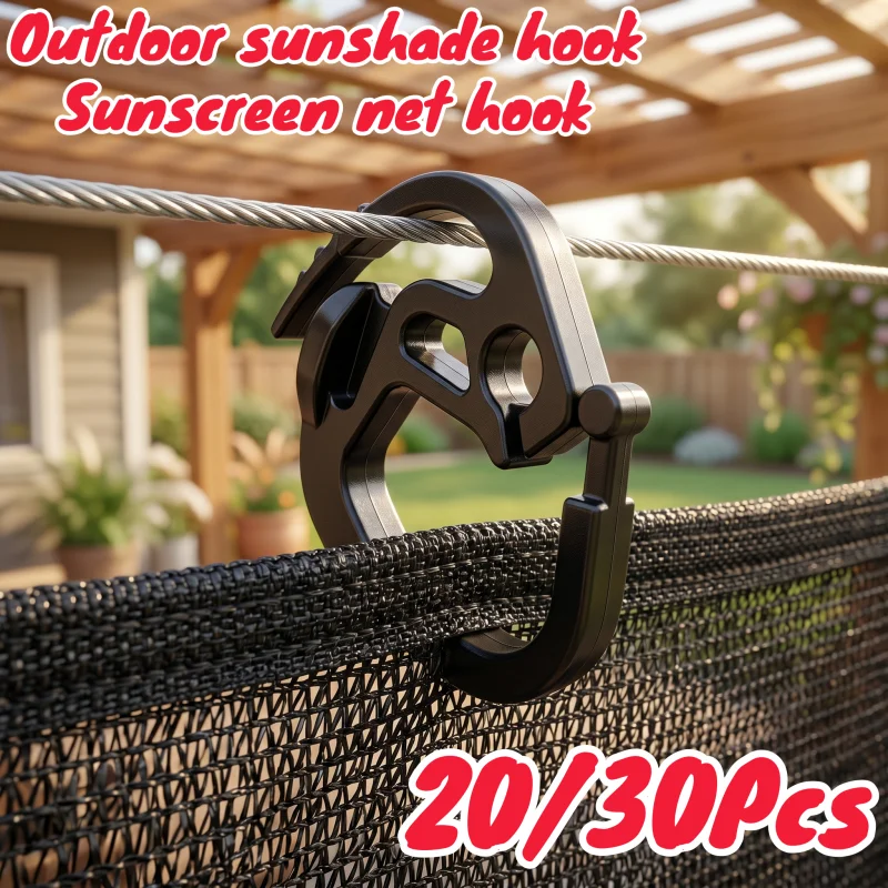 20/30Pcs Plastic Shade Net Clips Heavy Duty Greenhouse Tarp Clamps for Agriculture Sunshade Shade Sail Expandable Fixing Hooks