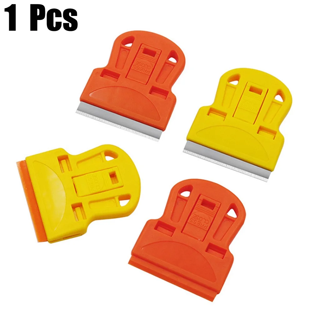 Car Glass Scraper With Blade Car Window Glass Adhesive Sticker Remover Razors Blade Scraper Clean Ceramic Stovetop Car Scraper
