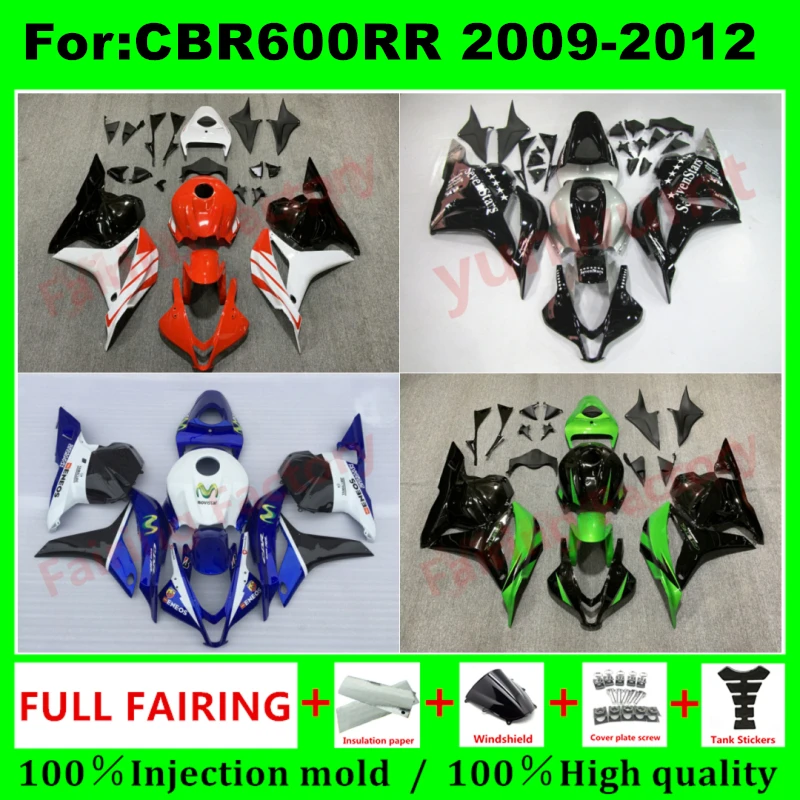 

Motorcycle Fairing Kit Fit For Honda CBR600RR CBR600 F5 2009 2010 2011 2012 Full Fairings Kits Painted Bodywork New ABS Plastic