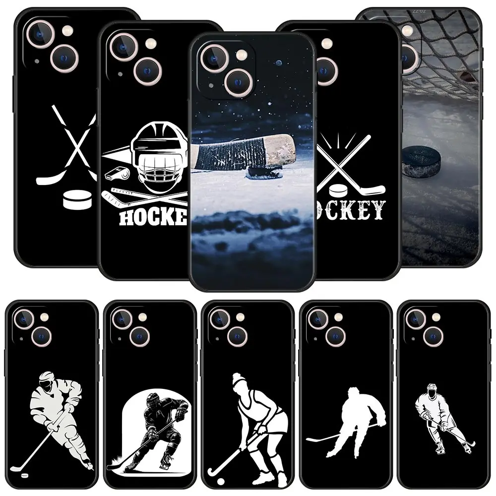 Custodia per telefono Hockey su ghiaccio per iPhone 16 13 15 14 12 11 Pro MAX XR X SE XS 7 8 Plus Custodia morbida in TPU