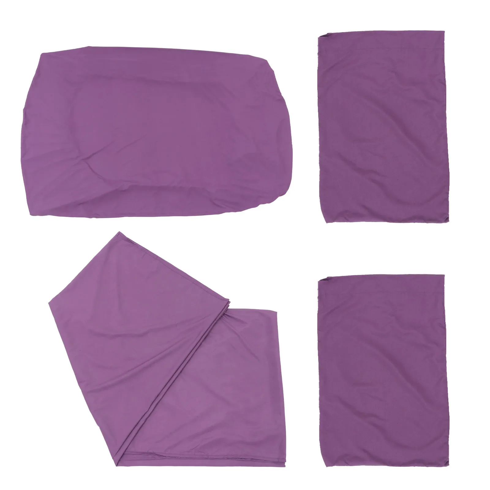 

4Pcs Solid Color Bedding Set Lightweight Softer Chemical Fiber Bed Sheet Set Bedding for Bedroom Duvet Cover Pillow Shams Fitted