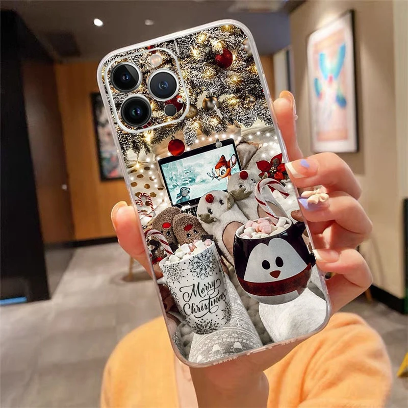 حافظة هاتف آيفون 17ProMax Air 16 15 14 13 Pro Max 15 16 Pro 15Plus Christmas Art #2