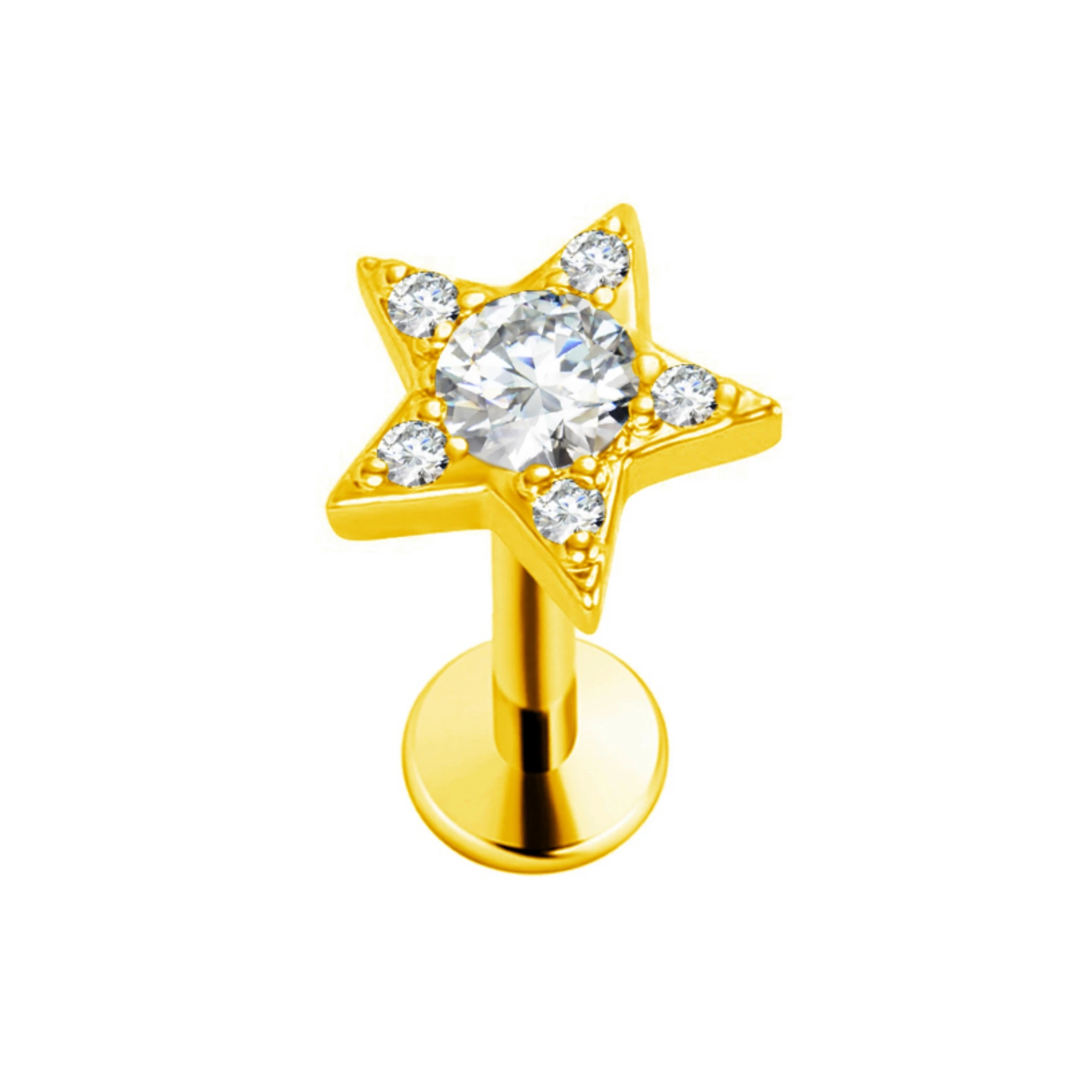 Titanium Star Threadless Piercing Earring for Cartilage