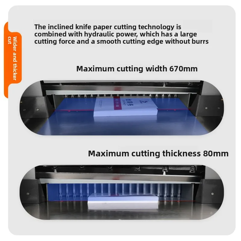 Industrial Hydraulic Paper Cutter For Printing Factory, Variable Frequency Business Cutter, A3 Tender Document Card Cutting