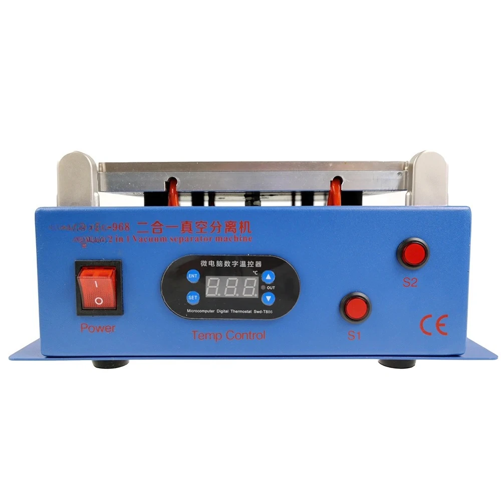968 14inch Big Size LCD Separator Machine Built-in Pump Vacuum Screen Separating Tool 2 in 1