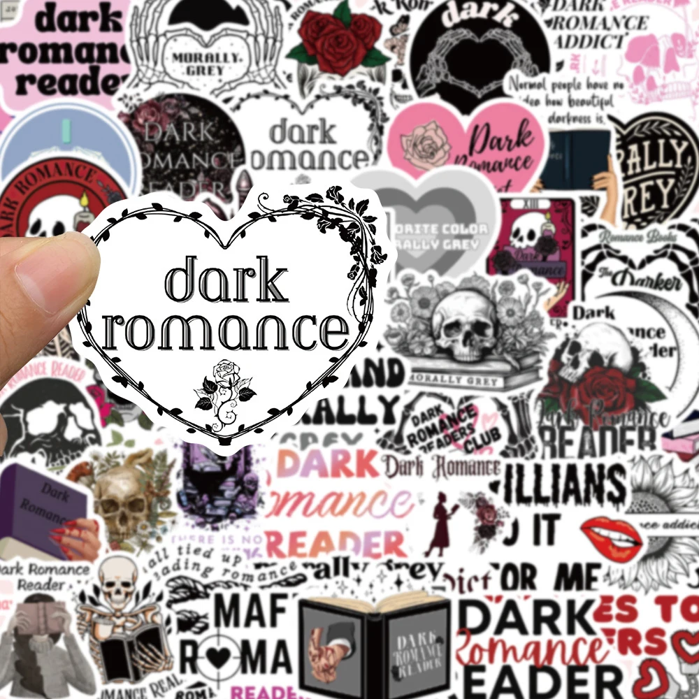 10/30/50pcs Cool Gothic Dark Romance Reader Stickers Decals Laptop Phone Suitcase Fridge Skateboard Waterproof Sticker Kids Toys