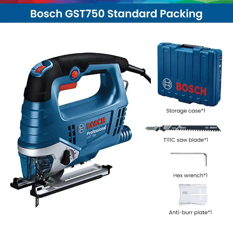 

Bosch GST 750 Jig Saw 520W 220V Professional Electric Saw MultiFunction Woodworking Saw 6 Gears Adjustable Speed Cutting Machine