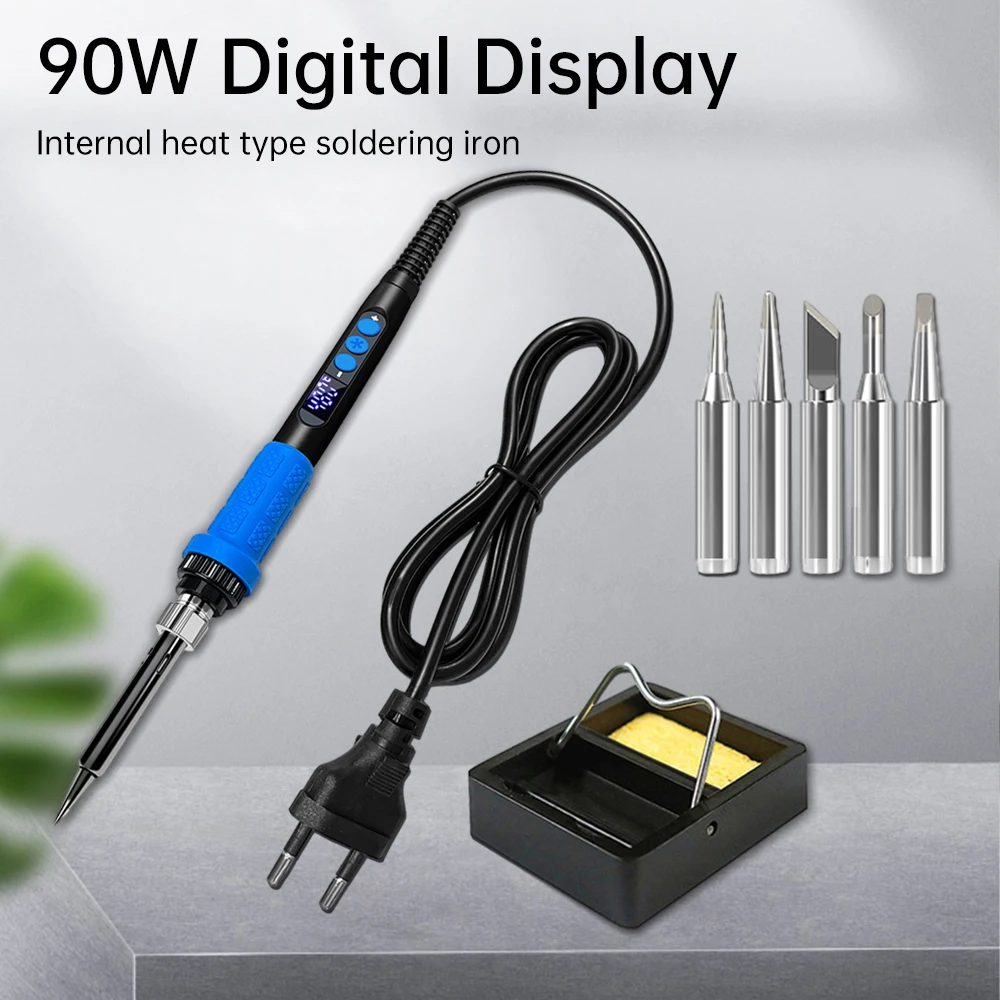 AC220V 90W Temperature Regulating Soldering Iron LED Digital Display Internal Heat Type Temperature Regulating Soldering Iron Se