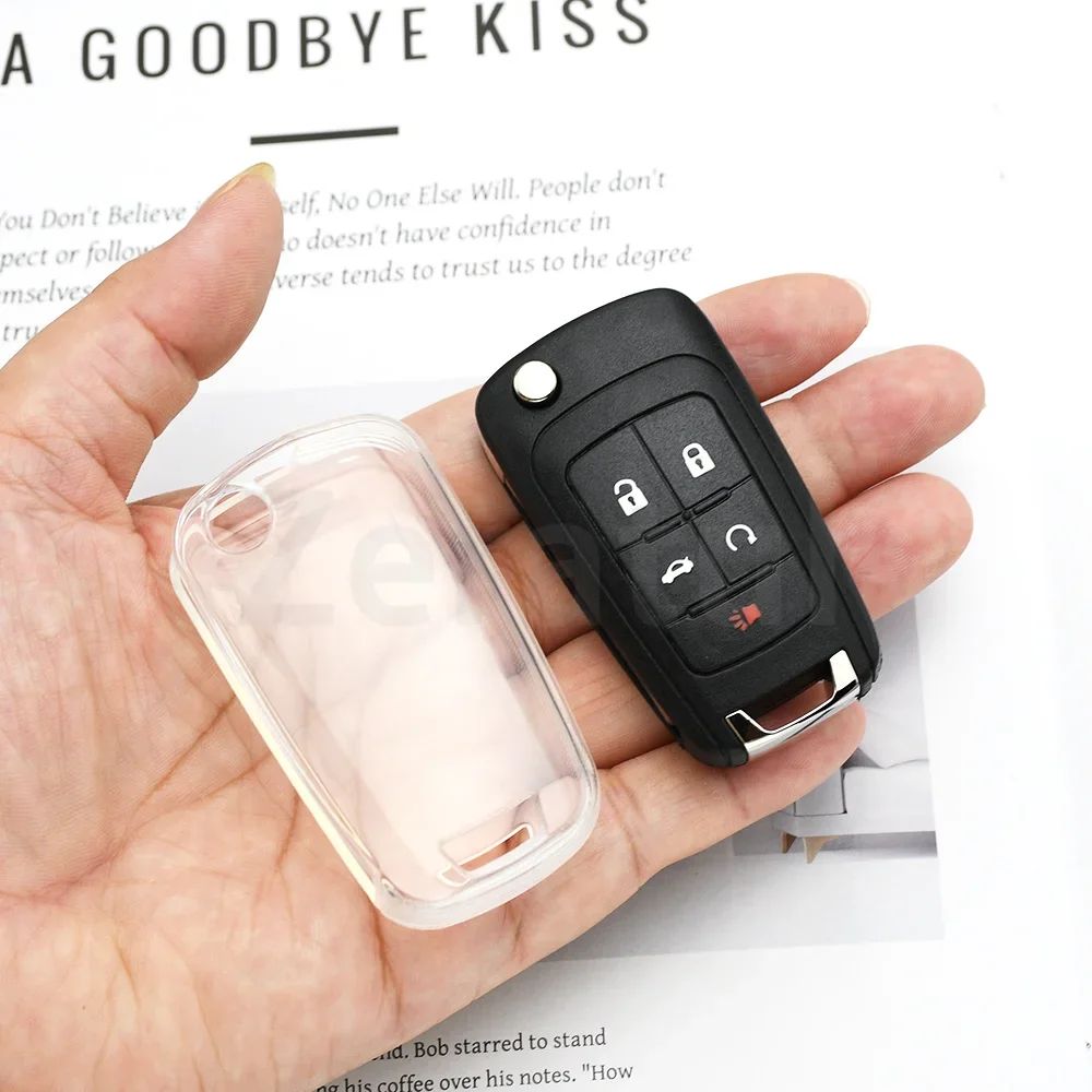 Auto For Chevy Equinox Malibu Impala Spark Sonic Camaro Cruze GMC Buick Terrain Encore Car Key Case Shell Fob Cover Keychain view 4