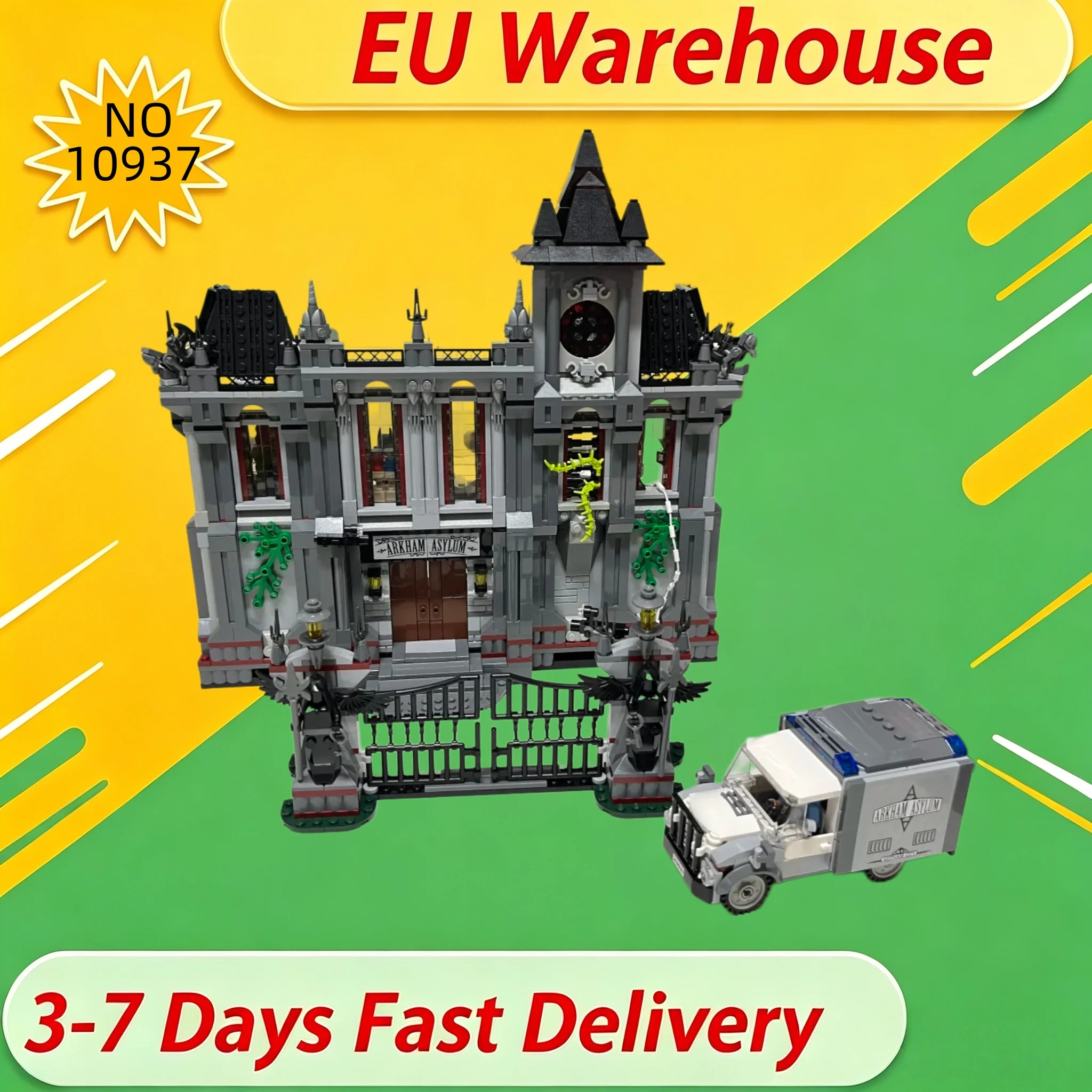 1619 PCS Arkham Asylum Compatible With10937 07044 Breakout Building Blocks Bricks Birthday Christmas home decoration