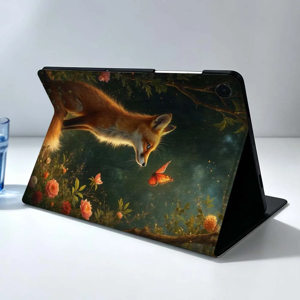 Cute Fox Creative Pattern Soft For Samsung Galaxy Tab S11 S10 S9 S8 S7 S6 A9 A8 A7 A11 Lite FE Plus Pen Tray Tablet Case