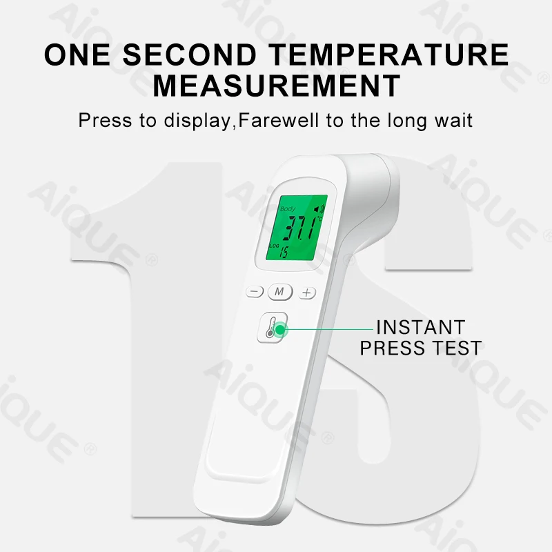 AiQUE Baby Fast Fever Thermometer Professional Clinical Febril Frontal Digital Corporal Infrared Medical Degree Body Monitor