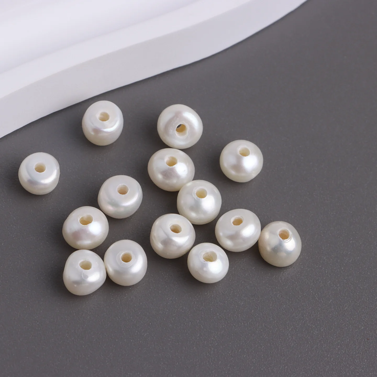 

Натуральный пресноводный жемчуг 6-7 мм, макропористая бусина-счеты, разделительная бусина, сделай сам, плетеная веревка из бисера, аксессуары, материал