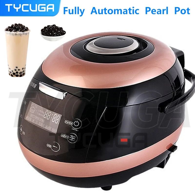 5L Tapioca Cooker Milk Tea Shop Pearl Cooker Bubble Tea Pearl Warmer Pot Taro ball/Sago/Red Bean Cooker Machine 900W 110V/220V