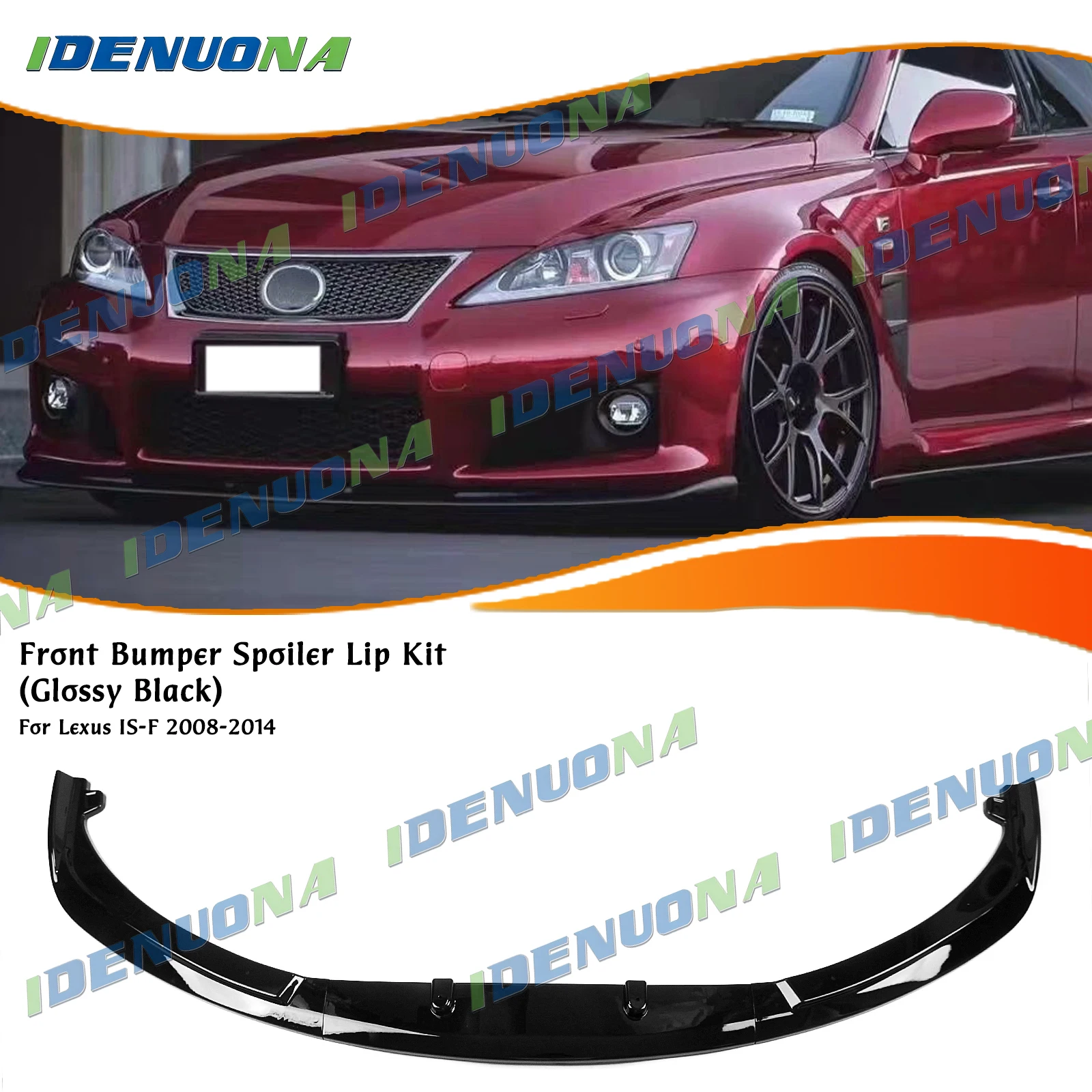 For Lexus IS-F ISF 2008-2014 Lower Splitter Blade Front Bumper Spoiler Lip Separator