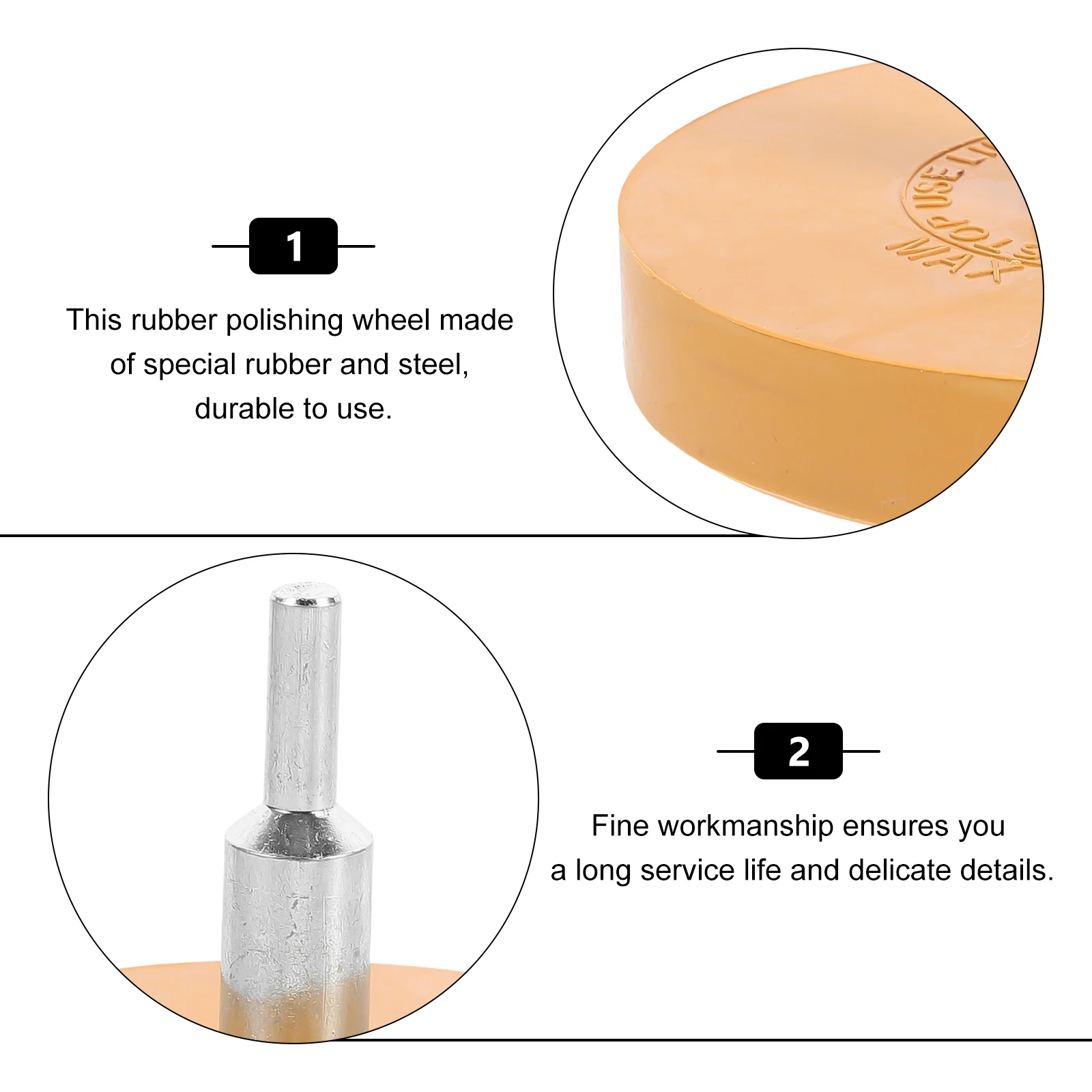 

1pc Rubber Stripping Wheel Car Stickers Removal Tool Polishing Burr Wheel For Decal Tape Vinyl Grinding Durable Steel Core Car