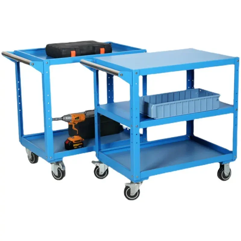 Auto repair tool cart, fitter, three-layer maintenance trolley, heavy-duty thickened multi-function double-layer mobile parts