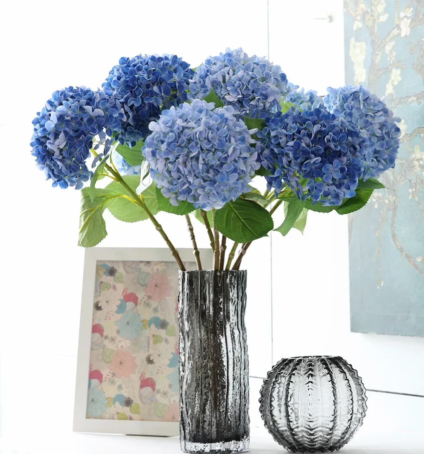 58cm Beautiful Silk Artificial Flowers Hydrangea bouquet for Home Party Wedding living room decoration accessories Foam flowers