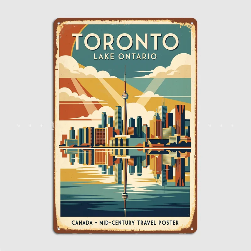 Vintage Toronto Travel  Metal Custom Sign Living Room Wall Indoor Decor Room Decoration Bedroom Posters Home Decor