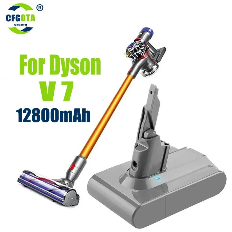 

2024 New Dyson V7 battery 21.6V 12800mAh Li-lon Rechargeable Battery For Dyson V7 Battery Animal Pro Vacuum Cleaner Replacement