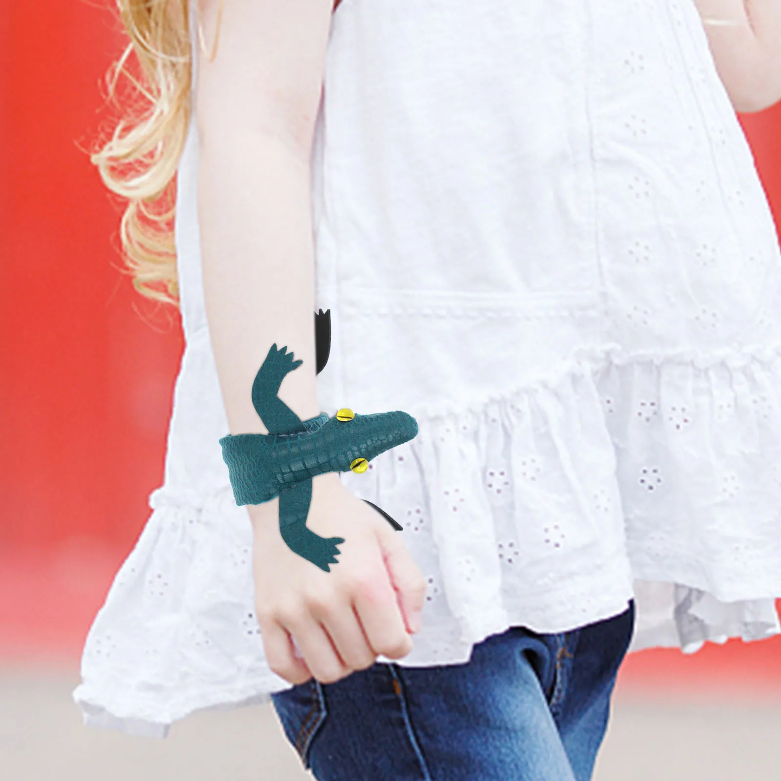 

6pcs Snap Bracelet Animal Slap Bracelets For Kids Durable Steel Smooth Edges Halloween Party Gift Pretend Play Set