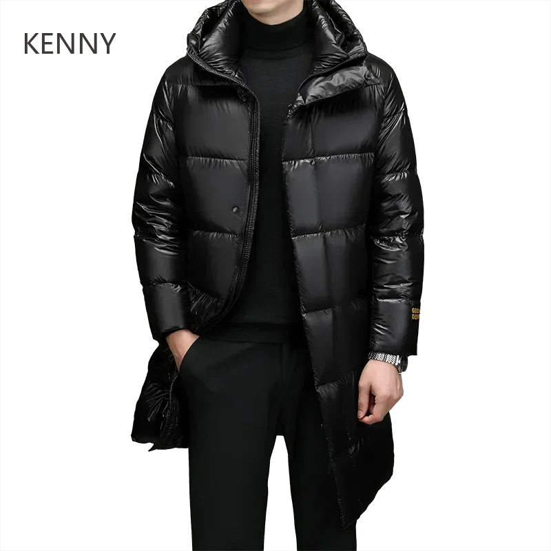 Men's Luxury Down Jacket Men Long Padded Duck Down Padding Male Winter Brand 2024 Warm Winter Men Down Jacket Coats for Men