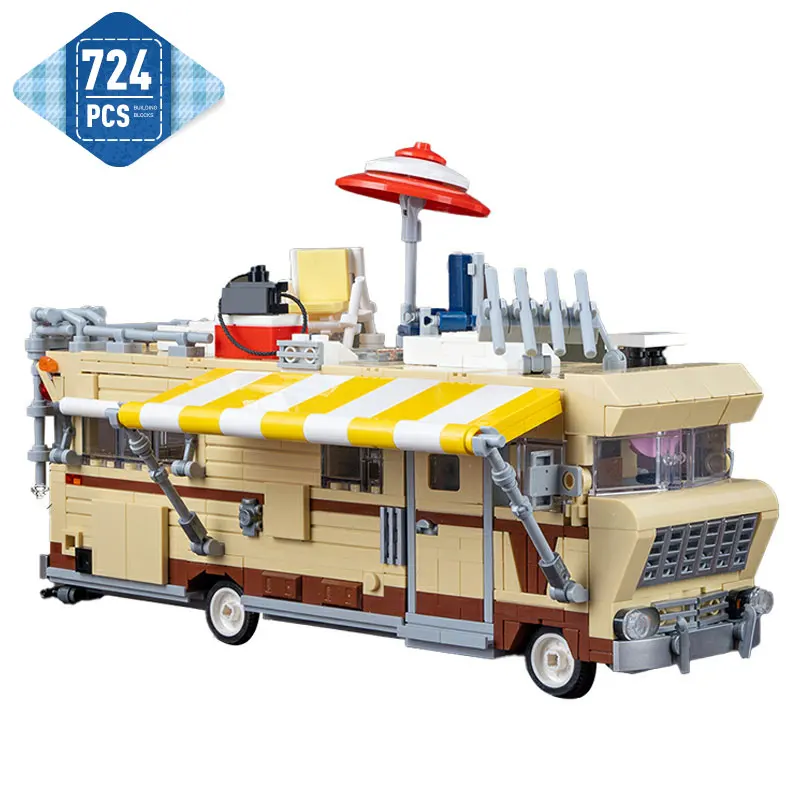 moc-the-walking-deaded-car-dale's-rv-building-blocks-kit-movies1973-chieftainer-van-vehicle-bricks-model-toys-birthday-gifts