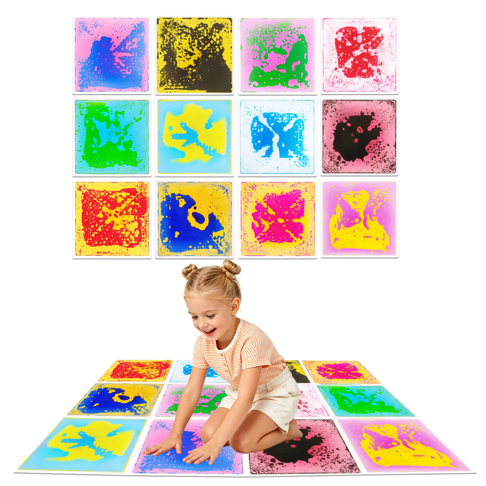 Sensory Classroom Must Haves Liquid Sensory Tiles Waterproof Sensory Play Mat Tactile Stimulation For Toddlers