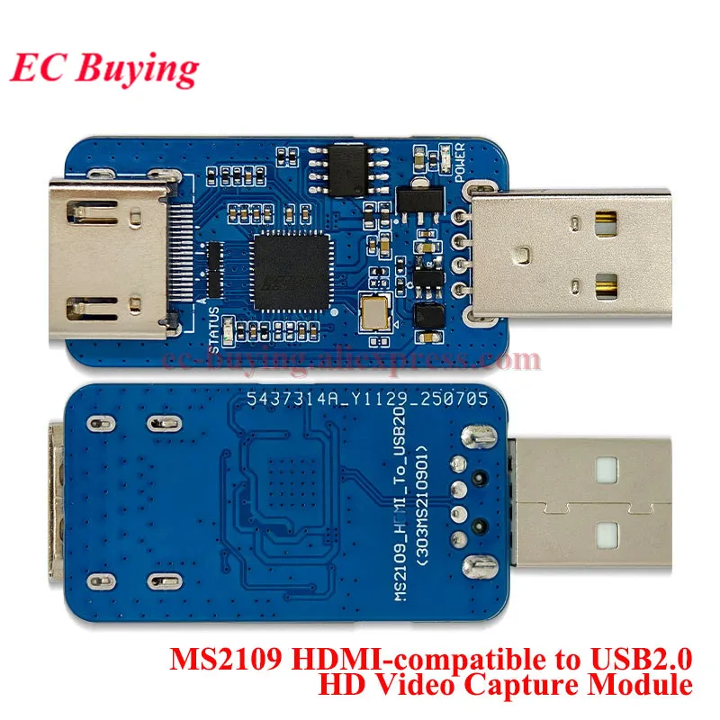 MS2109 HDMI-compatible to USB2.0 HD Video Capture Module Game Network Live Broadcast USB 2.0 Camera 4K 30Hz 1920x1080 YUV MJPEG