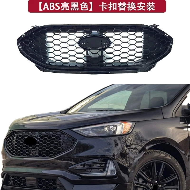 Car Front bumper Grill for Ford Edge 2019-2024 modified Grille Mask net Radiator body kit Car Accessories