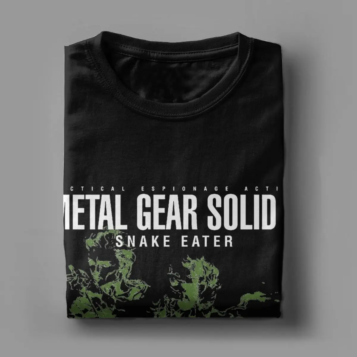 Men T-Shirt Metal Gear Solid 3 Snake Awesome Pure Cotton Tees Short Sleeve T Shirts Round Collar Clothing Classic