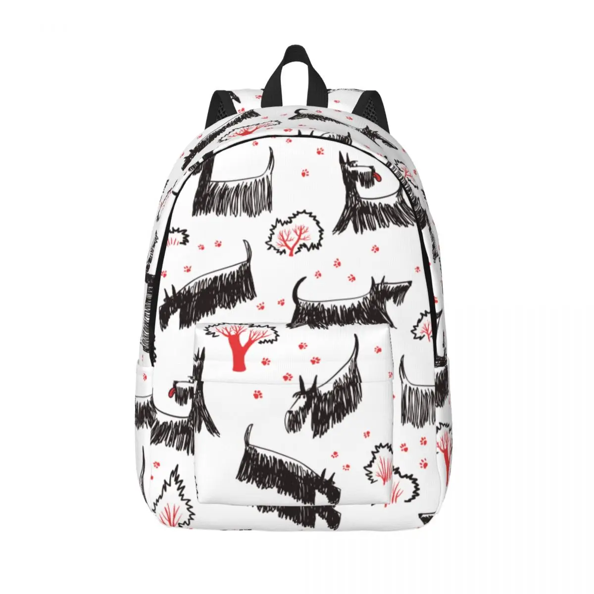 Scottish Terrier Dogs Backpack Elementary High College School Student Gift Animal Dog Lover Bookbag Men Women Daypack Durable