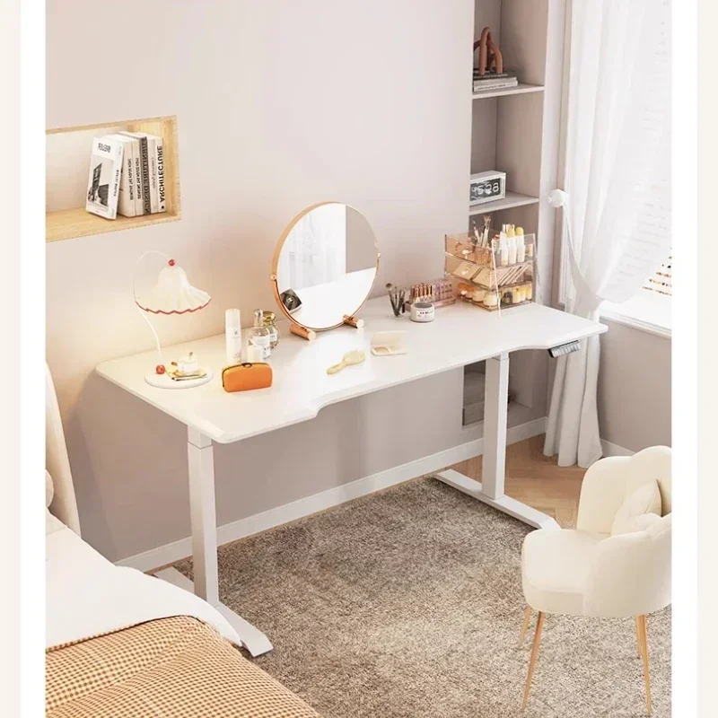 Electric lifting table Cream wind computer table Study table