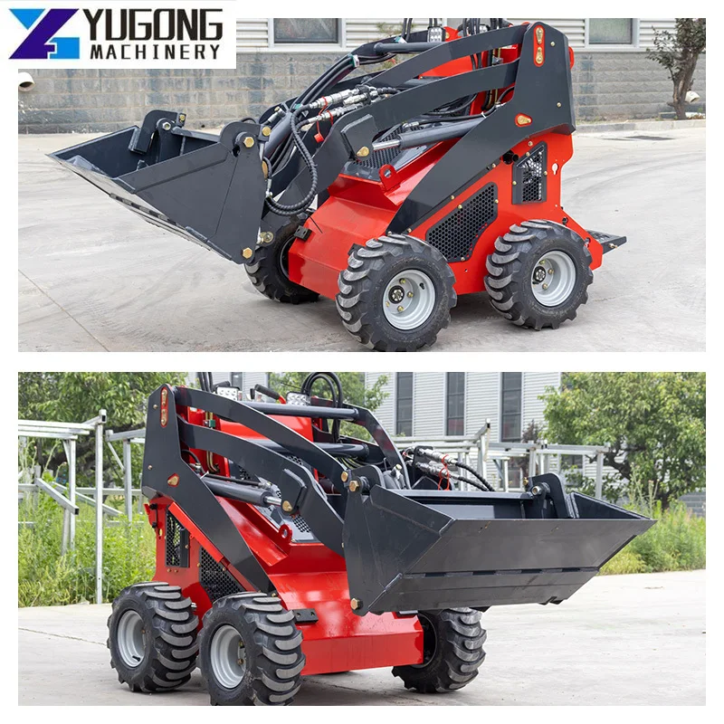 Loader Construction Machinery Small Wheel Skid Steer Loader Hydraulic Skid Steer Loader with Various Attachments Wheel Loader