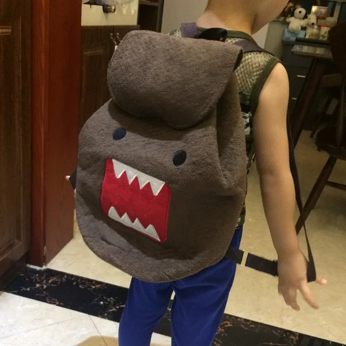 Cartoon Anime Domo Kun Plush Backpack Cute Drawstring Bags for Women Men Back Pack