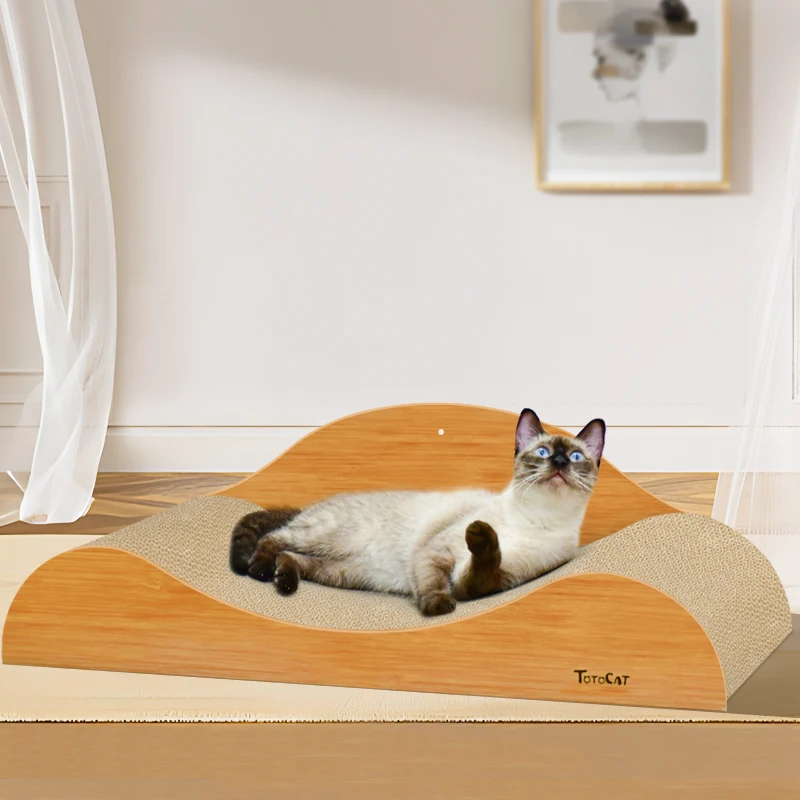 Cat Scratcher Couch Large Cats Scratch Sofa Bed Scratching Board for Indoor Cats Kitten Cardboard Scratch Lounge