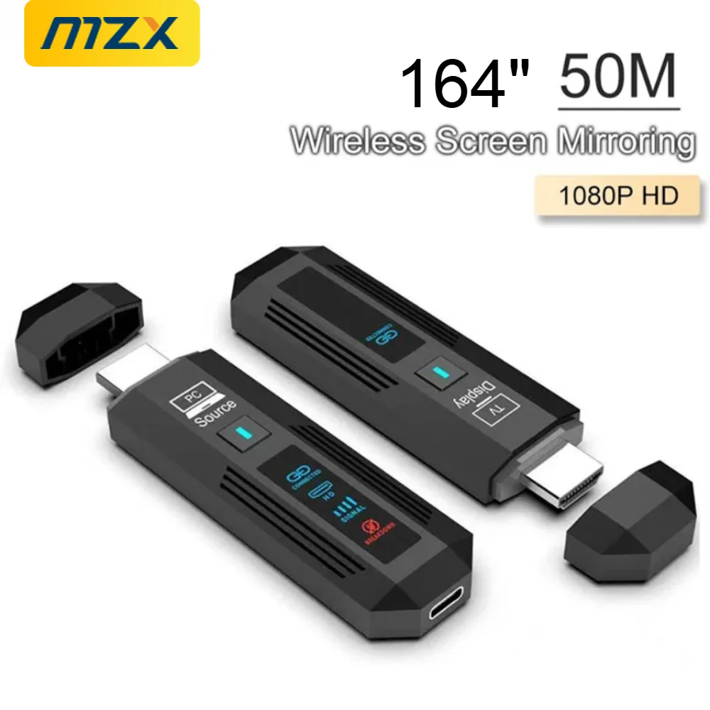 MZX 5G 164ft 50meters HDMI-compatible Video Audio Transmitter Receiver 1080P Extender Laptop TV Projector Monitor PC Accessories