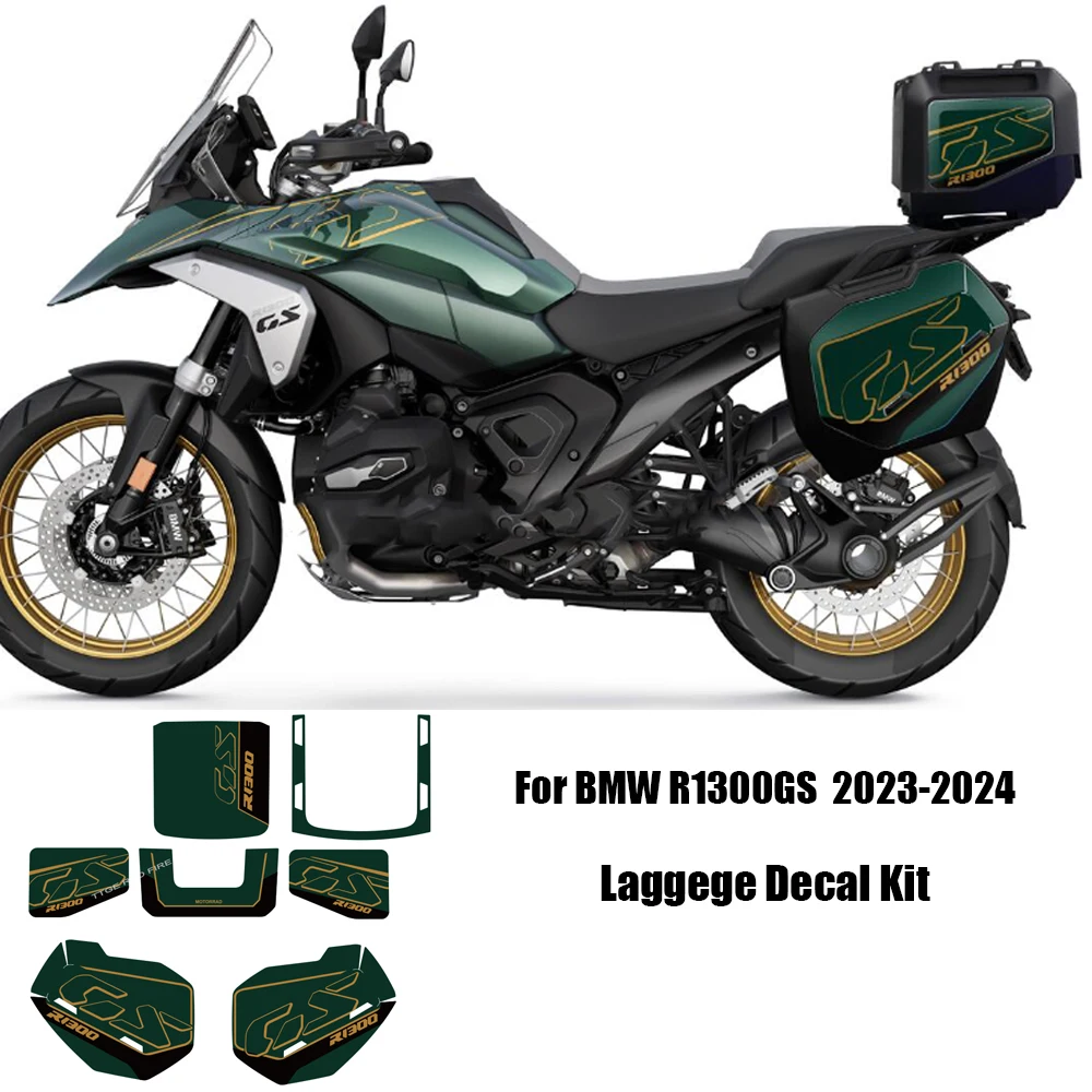 For BMW R1300GS R 1300GS Motorcycle VARIO Laggege Decal Kit R 1300 GS Suitcase Stickers Trunk Middle Side Stickers 2023-2024