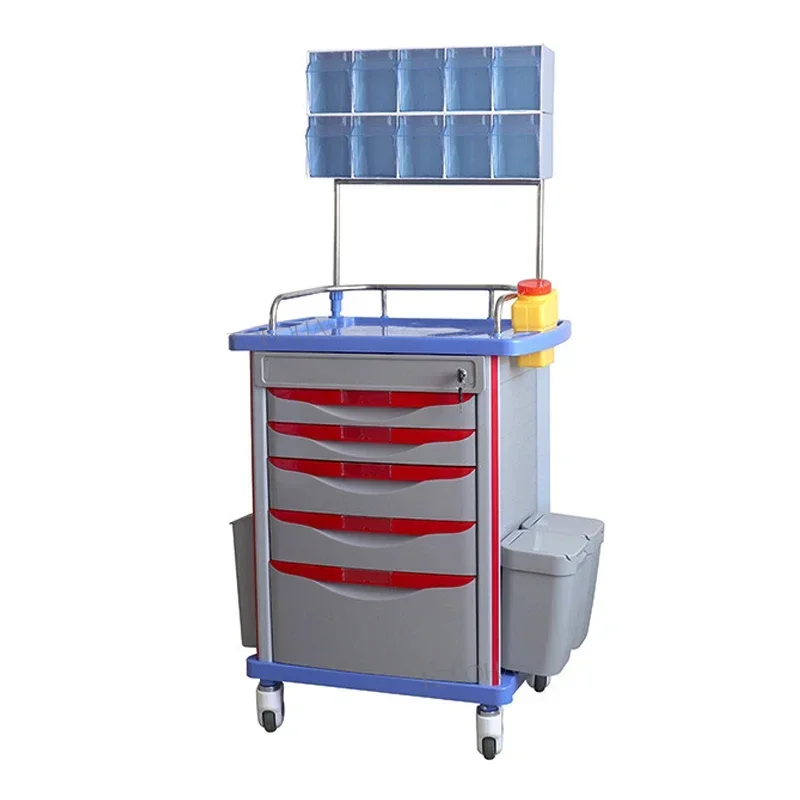 LHRC9 Hospital Furniture Emergency Trolley Cart Medical ABS