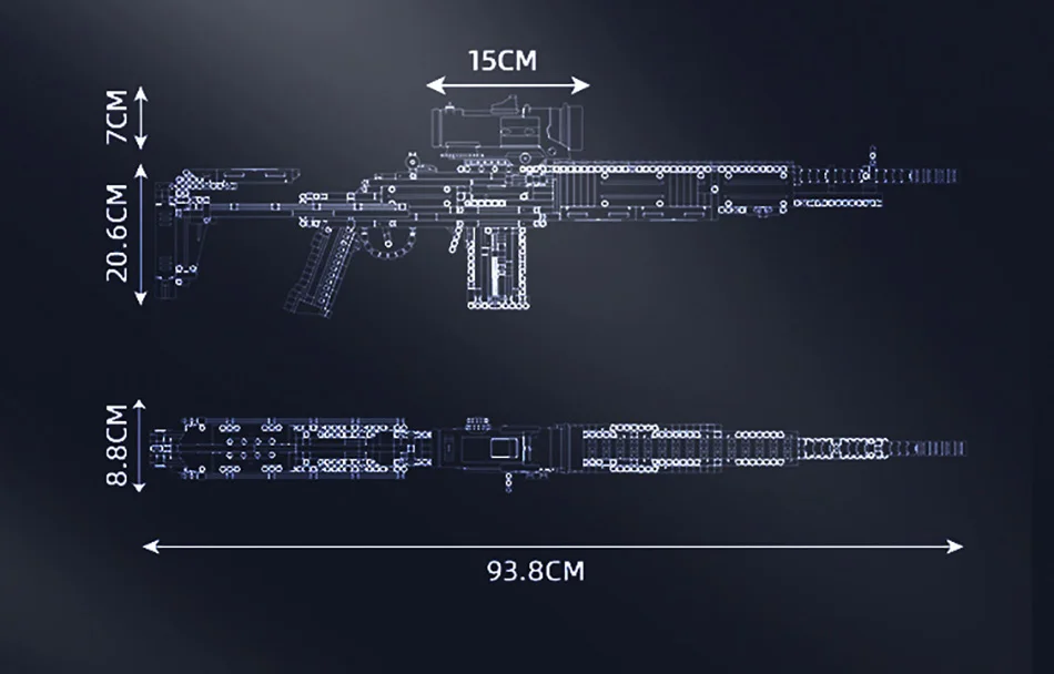 Militär-Gewehr MK14 Kampfgefeuerwaffe Armee M24 Scharfschützengewehr Modellbausatz Bausteine Spielzeug für Kinder Jungen Geschenke – Detail 10